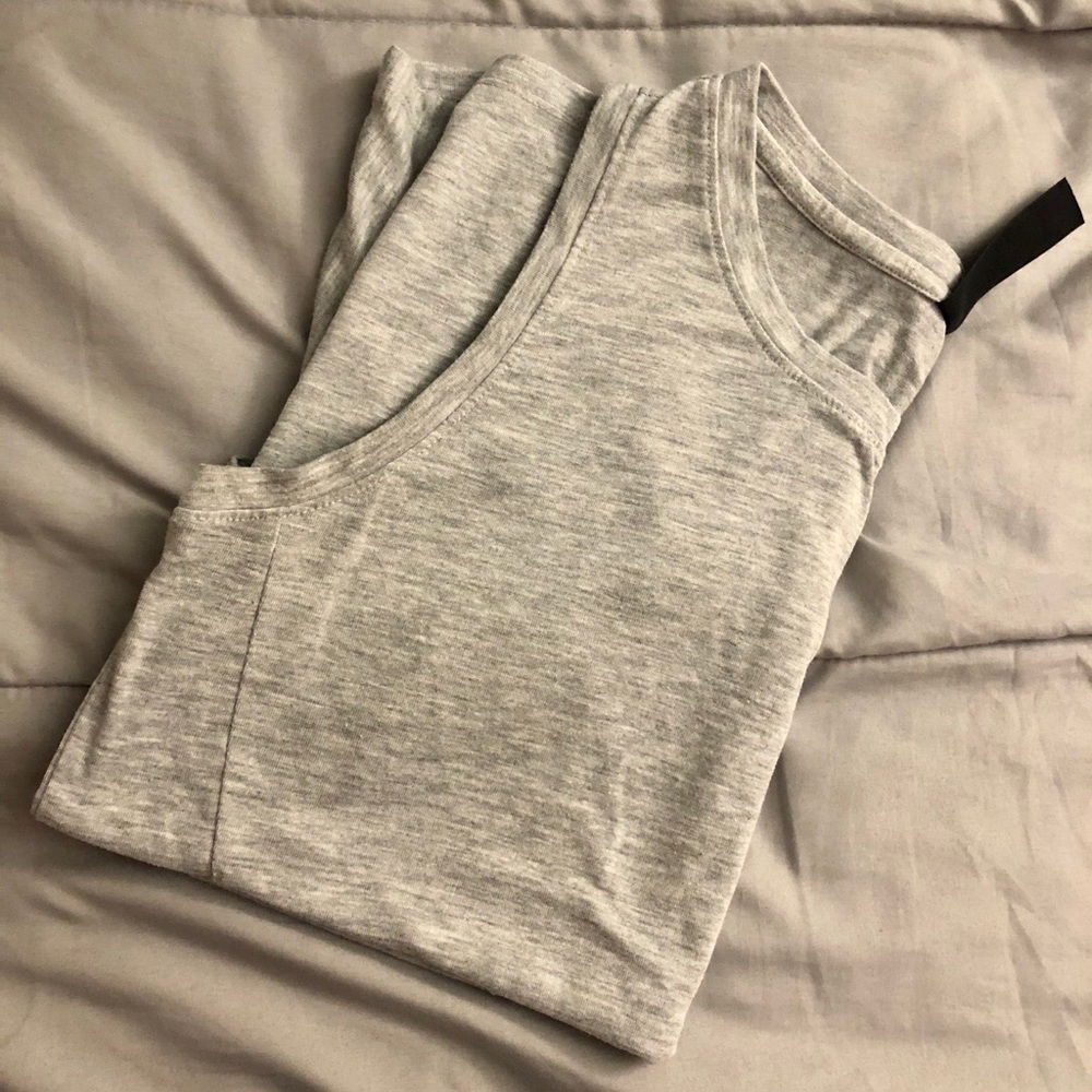 Grey knot front yogalicious tank